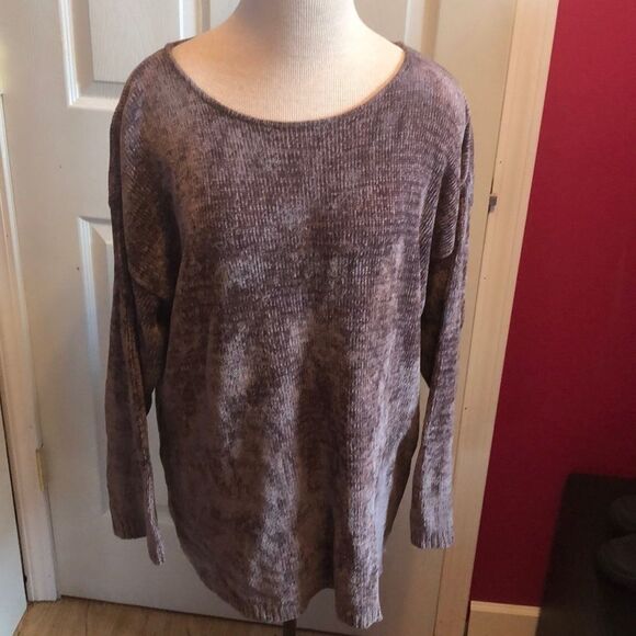 Eileen Fisher plum sweater sz L-XL - Picture 1 of 4